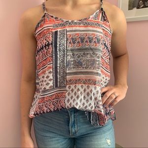 Trixxi Blue and Red Tank Top